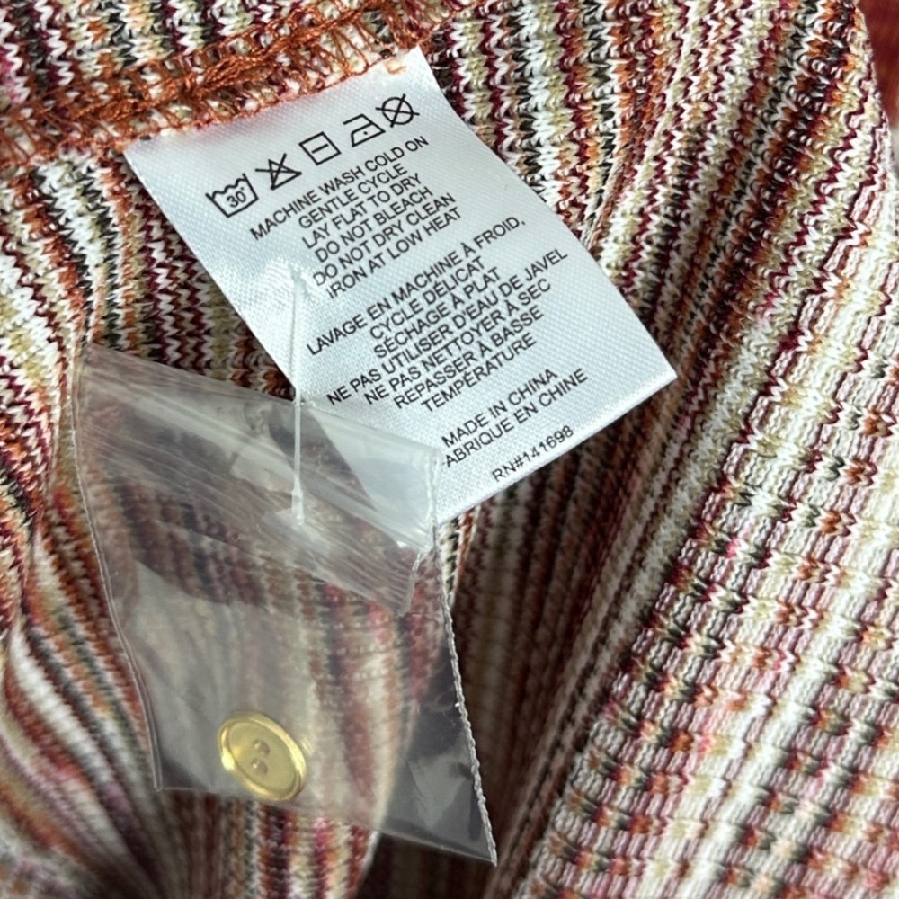 Ramy Brook Elite Button Front Midi Dress Knit Womens‎ Size XL NEW Amber Spaced - Picture 7 of 16